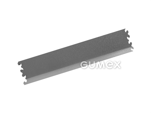 Soklová lišta k dlaždici FORTELOCK, hrúbka 7mm, 510,5x100mm, 92°ShA, dezén koža, PVC, šedá